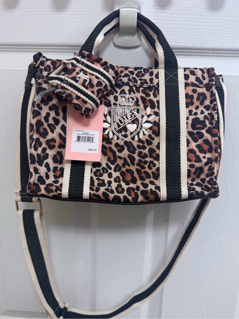 NWT Juicy Couture Juicy Prep School Mini Tote Crossbody in Leopard 🐆 Print